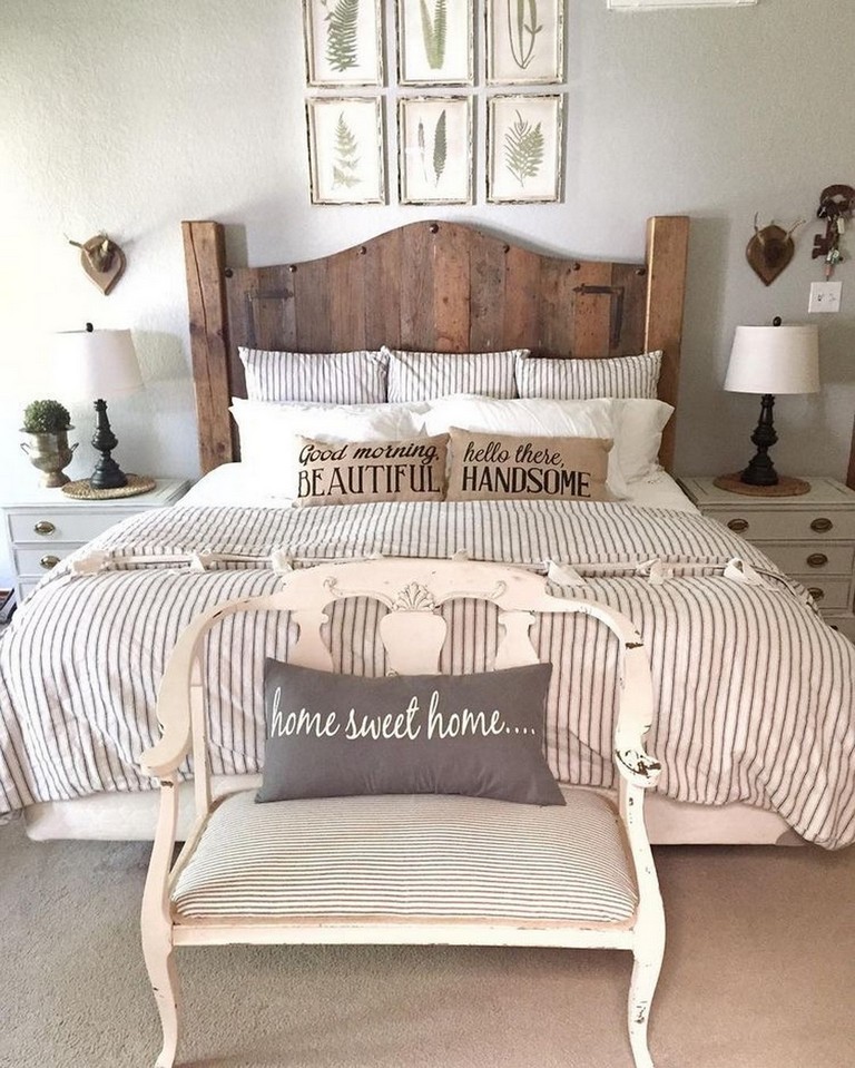 Add A Rustic Bench At The End Of The Bed